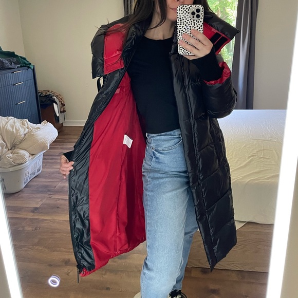 NEW!! Never worn, black midi bio-down winter coat from - Picture 1 of 16